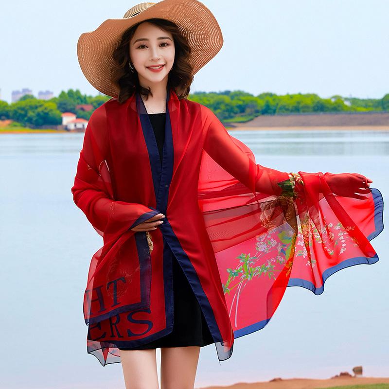 Spring/Summer New Women'S Silk Scarf 90 * 90cm Simulated Silk Twill Square Scarf Fashion Printed Large Square Scarf Professional Scarf