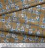 Soimoi Black Japan Crepe Satin Fabric Leaves & Floral Check Print Fabric by the metre 42 Inch