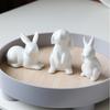 Ceramic Easter Bunny Figurines Small Easter Decoration Cute Animal Ornaments  Easter