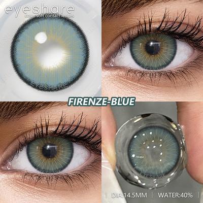 Натуральные цветные линзы 14,5 мм синие мягкие контактные линзы для больших глаз 2 шт = 1 пара для цветных зрачков на каждый год