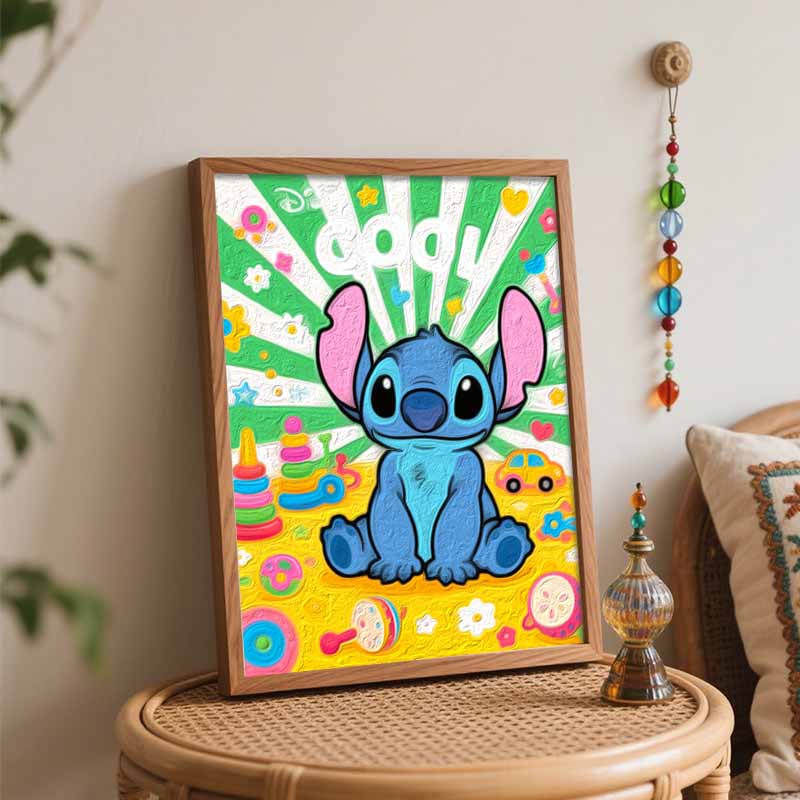 Disney Lilo and Stitch oil painting art kit handmade painting diy home decoration