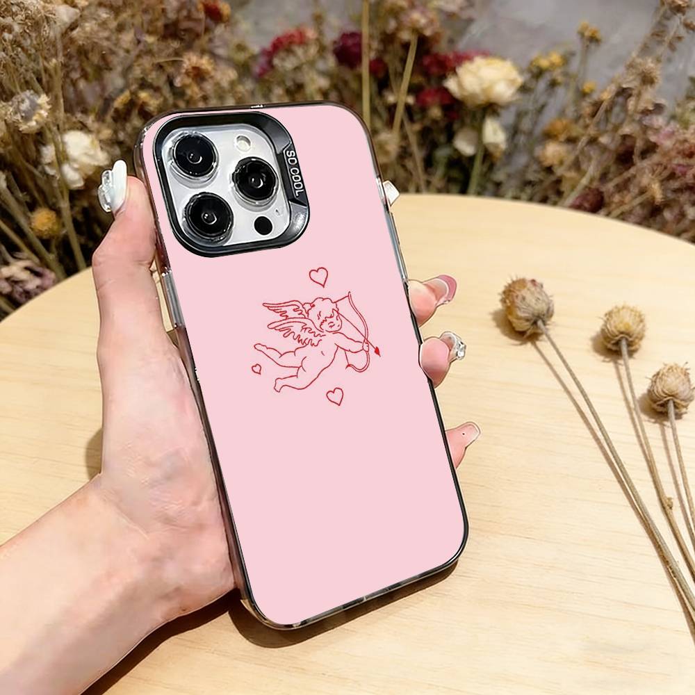 Чехол для телефона 'Стрела Купидона' для iPhone 17,16,15,14,13,12,11 Plus,Pro Max,XS, Цветной Серебристый Черный Чехол