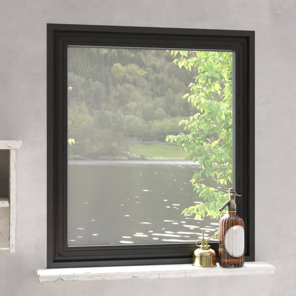 Magnetic Insect Screen for Windows Anthracite 130 x 150 cm