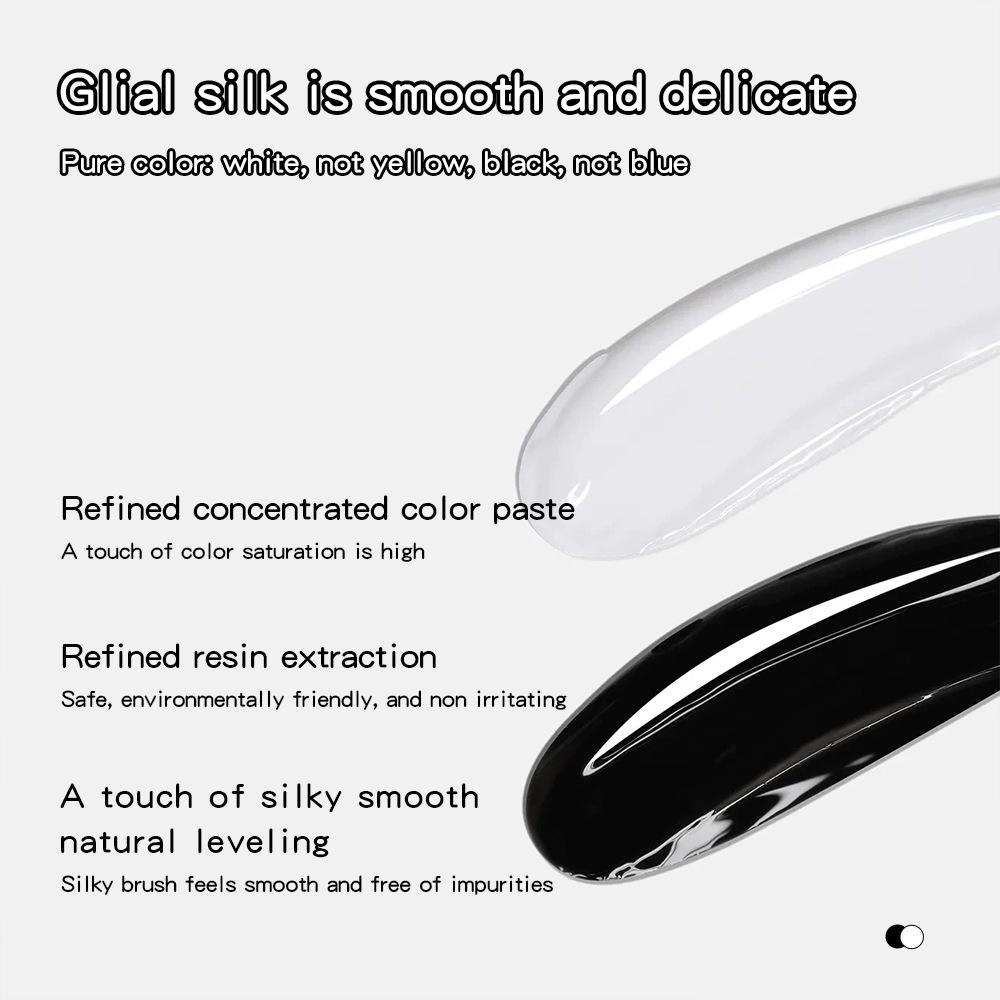 Высокопигментированный УФ-гель-лак для ногтей Белый и Черный - Универсальные Базовые Цвета для Нейл-арта