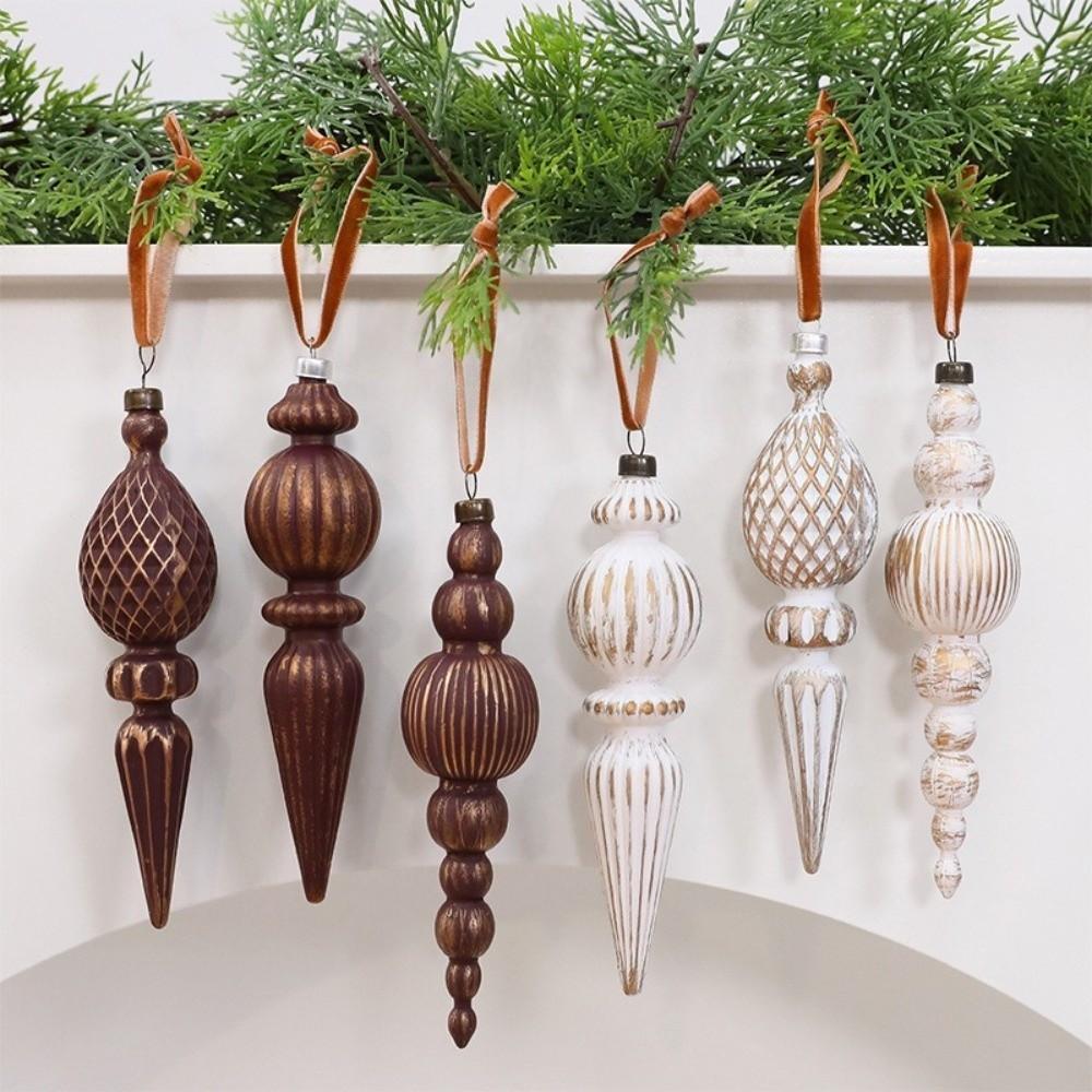16CM Length Hanging Pendant Decorations Conical Christmas Pendants For Window Display
