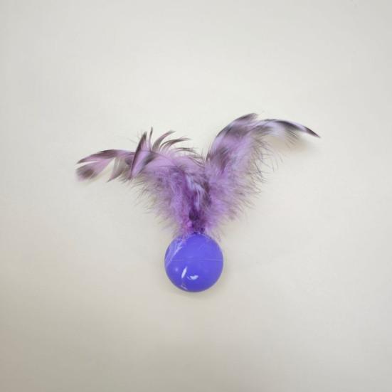 5 шт. игрушка-мяч для кошек с перьями интерактивные мини-прыгучие мячи с перьевым мячом для упражнений для кошек игрушка для чистки зубов для домашних кошек