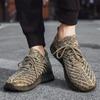 Большой размер, модная дышащая легкая спортивная обувь с сеткой, уличная походная обувь, носки, спортивная повседневная мужская обувь