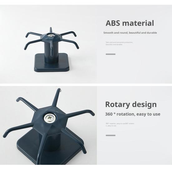 Yousheng Cookware Hanger Rotatable Hooks Strong Load-bearing Easy To Install Wall-Mounted Utensil Organizer Kitchen Accessories