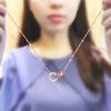 Ожерелье двойное кольцо кулон нишевый дизайн аксессуары простые легкие роскошные аксессуары