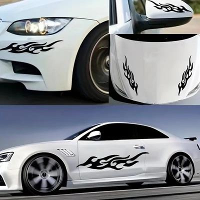 Наклейка на автомобиль Modified Flame Bumper Hood Rearview Mirror Head Cover Stickers Cover Scratches Motorcycle Decals Car Decorative