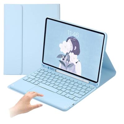 Цветной чехол-клавиатура с тачпадом и держателем для стилуса для iPad 5-го и 6-го поколения, съемная магнитная беспроводная Bluetooth-клавиатура и совместимый