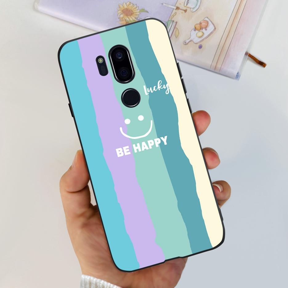 For LG G7 thinQ Case G710EM LM-G710 G710 Luxury Painted Cover Soft Silicone Phone Cases For LG G7 ThinQ Back Covers 6.1'' Bumper
