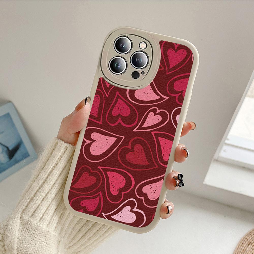 Для Iphone14 милый чехол для телефона с сердечком для Iphone 14 13 11 12 Pro MAX 13 12 MiNi 7 8 14 plus X XS XR защитные чехлы из овечьей кожи