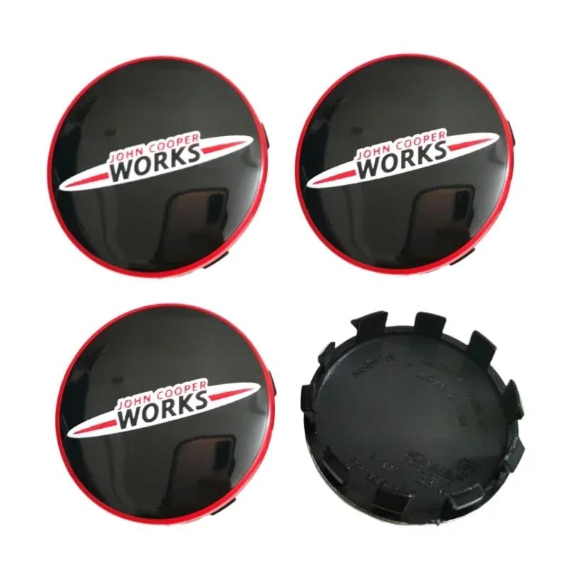 Car Styling for MINI Coopers JCW F54 F55 F56 F60 R53 R55 R56 R57 4pcs 56MM Auto Tire Cover Accessories Wheel Center Hub Caps