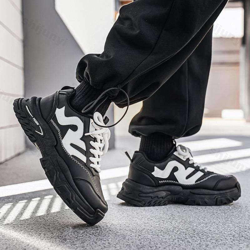 Fashion Niche Design Low Top Casual Thick Soled Sports Shoes for Men 2025 Autumn New Fashion Trend Versatile Comfortable Chunky sneakers