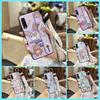 Anti-knock Ring Phone Case For LG Velvet 4G/5G Dirt-resistant Phone Holder Lanyard Silicone Soft Case Cartoon Wristband