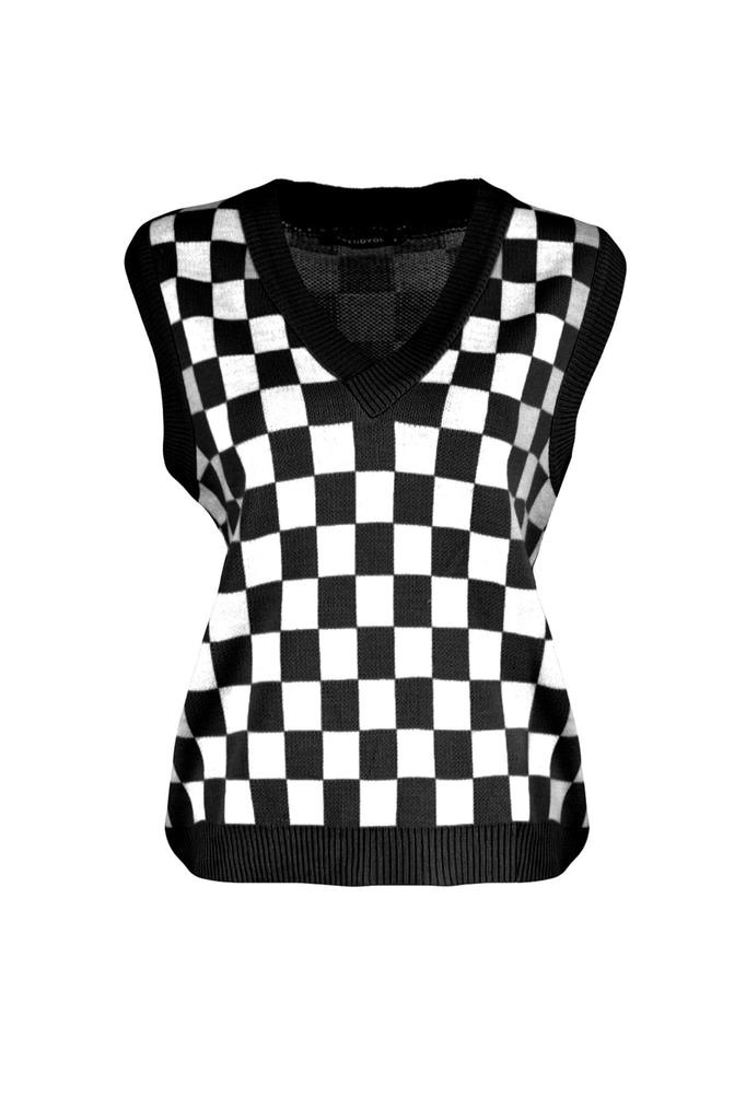 Women's Fashion Stylish Sweater Black V-Neck Knitwear Sweater