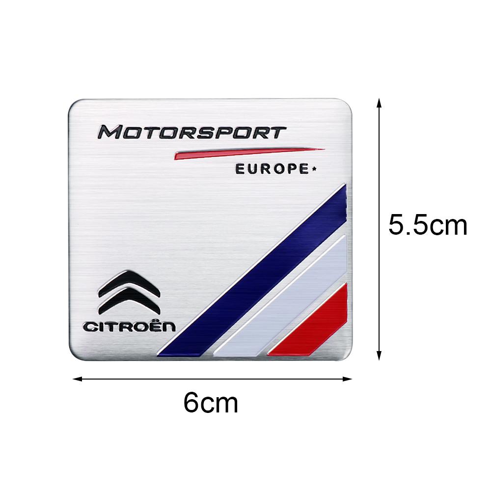 AFP2   1pc Aluminum Emblem Car Window Body Car Side Fender Decoration Stickers For Citroen C4 C2 C1 C3 Grand Picasso Auto Accessories