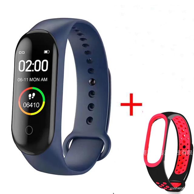 Водонепроницаемый M4 Смарт-часы Браслет Монитор артериального давления и сердечного ритма Смарт-браслет Фитнес-трекер Браслет для Android IOS