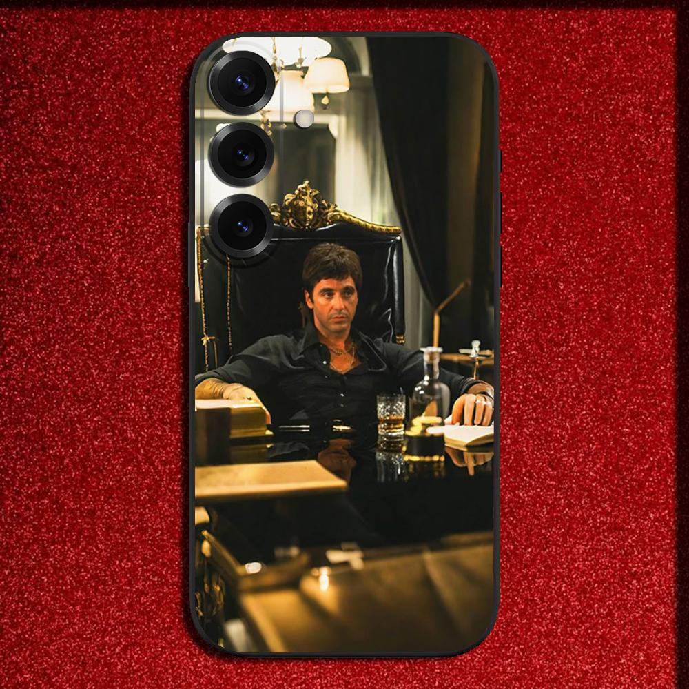 Movie S-Scarfaces Tony M-Montana Phone Case For Samsung S25,S24,S21,S22,S23,S30,Ultra,S20,Plus,Fe,Lite,Note,10,9,5G Black Cover