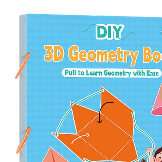 1 Набор Книга для изучения 3D-геометрии на шнурке Раннее образование Сделай сам Плетеная веревка Геометрия