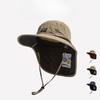 Sun Protection and Sun Protection Outdoor Hat Men and Women Summer Neck Protection UV Fisherman Hat Parent Child Mountaineering Hat Khaki