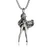 Retro Silver Plated Cute Pet Cat Wings Animal Pendant Necklace for Men Women Personalized Fashion Jewelry Couple Gifts