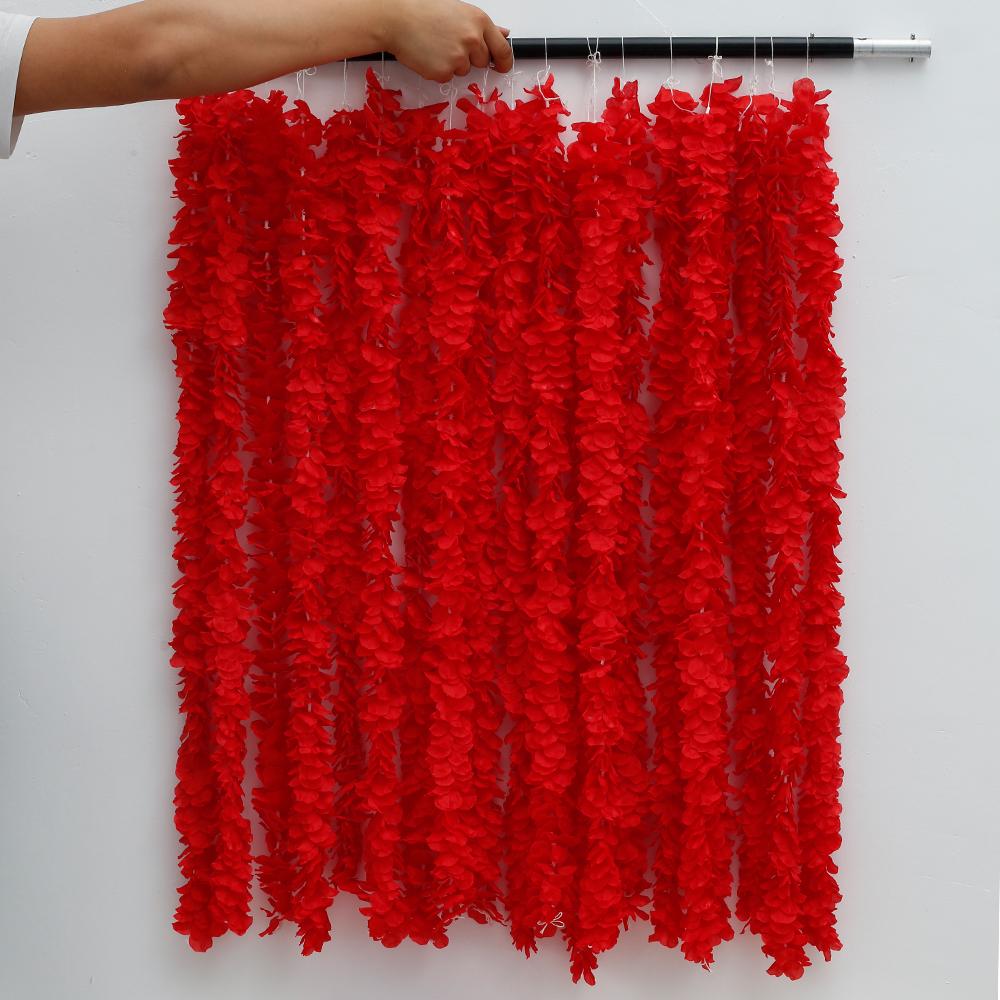 20Pcs Artificial Flowers Hanging Garland Vine Rattan Fake Flower String Silk Wisteria For Home Wedding Party Decoration 1M