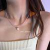 "Ins Macaron Beaded Love Clavicle Chain - Korean Sweet Cute Girl Style Summer Necklace"