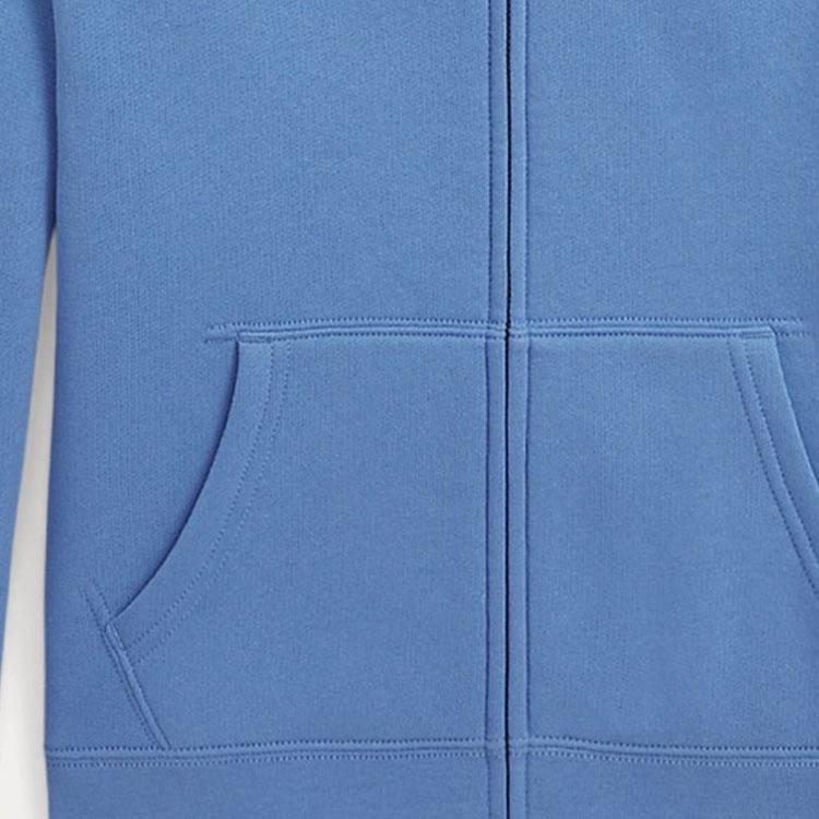 Polo Ralph Lauren Solid Color Zip-Up Hoodie Long Sleeve Kids Hoodies Blue 323799360-040