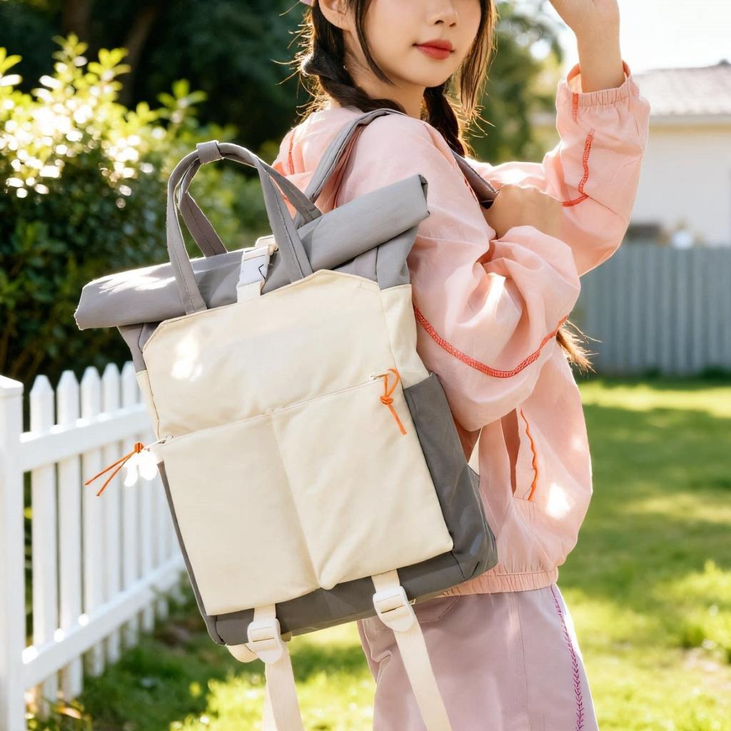 Minimalist, versatile, and relaxed-style lightweight backpack, suitable for casual travel, carrying a laptop, and as a school bag for middle and high