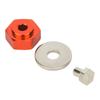 4pcs Aluminum Alloy 12mm Turn To 17mm Wheel Hex Adapter for 1/10 RC Car (Red)