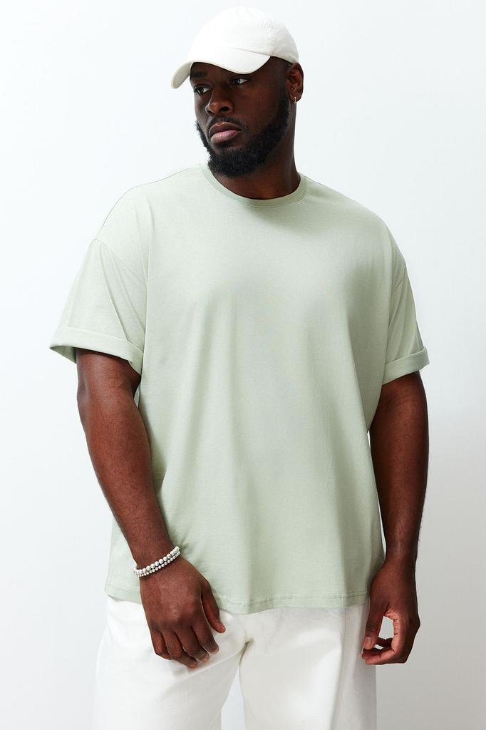 Men's Style Plus Size Plus Size White Oversize Comfortable Basic 100% Cotton T-Shirt
