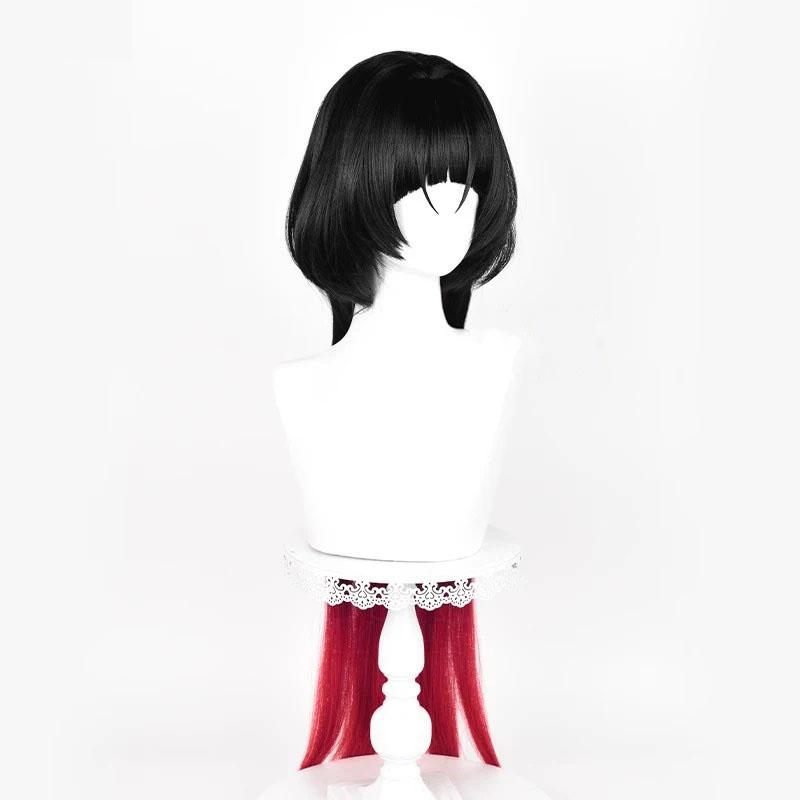 Парик для косплея Джейн Доу, игра ZZZ, черный градиентный красный длинный парик, термостойкие синтетические волосы, парики для Хэллоуина в стиле аниме + шапочка для парика
