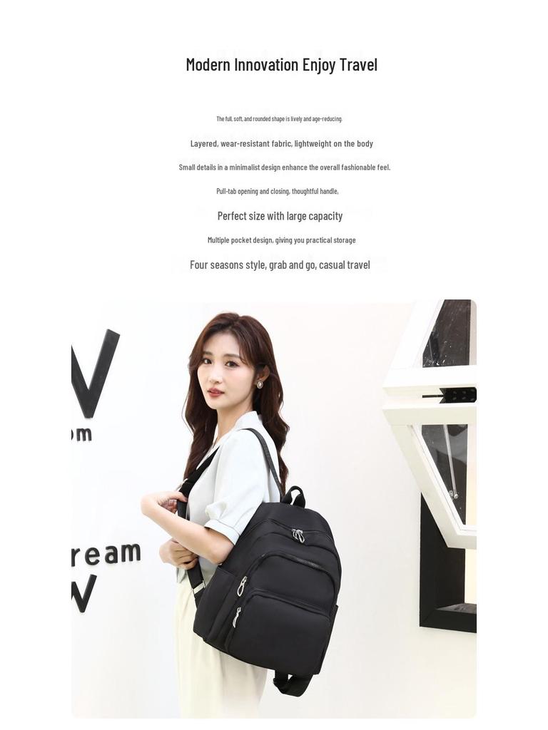 Women's Large-Capacity Lightweight Waterproof Fashion Travel Backpack