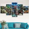 5 Pieces Wall Art Canvas Set IRON MAIDEN Poster Modular Painting for Interior Modern Room Decoration Teenager Home Decor Picture