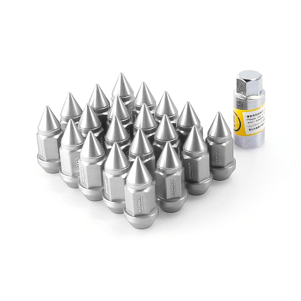Length 55mm Wheel Nuts M12x1.5/M12x1.25 Tuning Car Lug Nuts Forged 7075-T6 Aluminium HEX 19mm