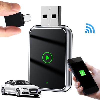 2-в-1 Беспроводной адаптер CarPlay Android Auto, Carplay AI Box, Автоматическое подключение, Беспроводной адаптер для iPhone и Android, Проводной Car Play