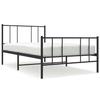 VidaXL Metal Bed Frame with Headboard-Footboard Black 90x190 Cm 352490
