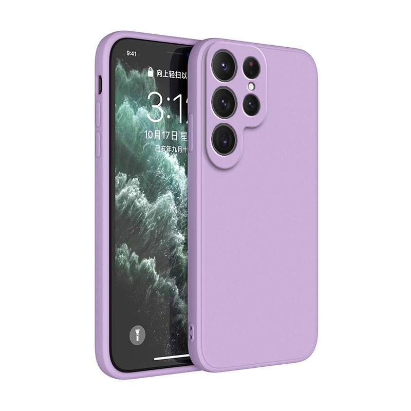 Базовый чехол для телефона Samsung Galaxy S21 ULtra S22 S23 fe S24 Plus S24 Ultra 5G Fundas Matte Silicone Classic Противоударные чехлы