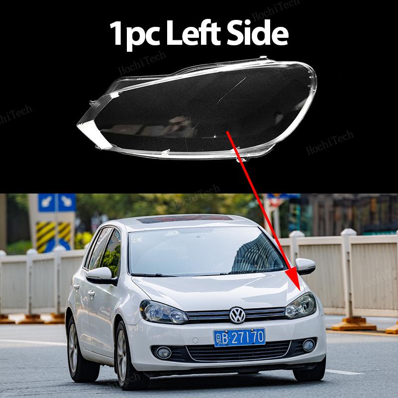 Чехлы для линз передних фар автомобиля для Volkswagen VW Golf 6 MK6 GTI R 2010-2014, прозрачный абажур, корпус фары
