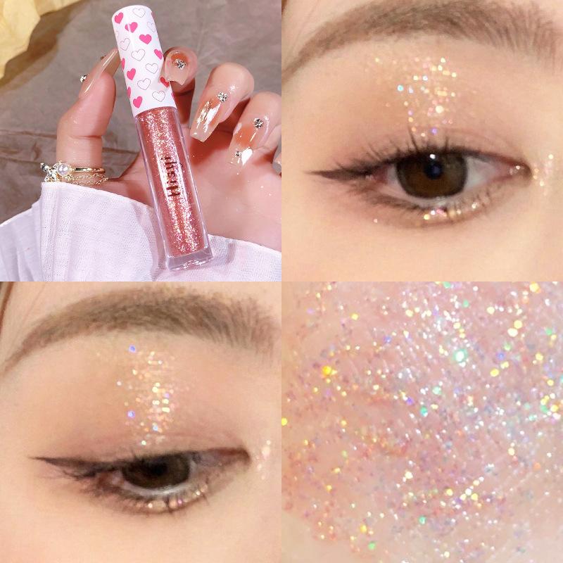 Liquid Eyeshadow Pearl Glitter Brightening Waterproof Glossy Silkworm Single Colour Eyeshadow Liquid Highlight Makeup