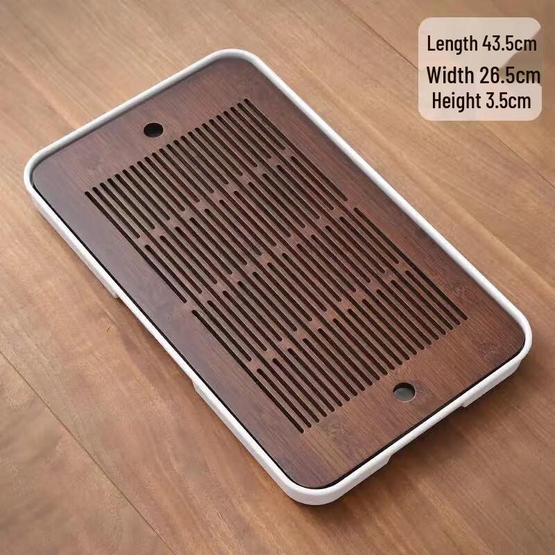 Chunxian Bamboo Double Layer Tea Tray with Drainage