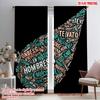 2pcs 2D Flat Printing Drapes HOMBRES G Song Lyrics Polyester Without Electricity Festive Wall Decor Use for Multipurpose Event