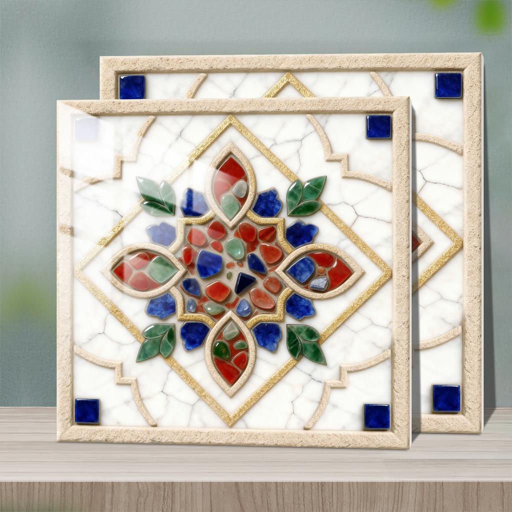 Waterproof 3D Tile Stickers Self-Adhesive PVC Wall Decals - Herringbone & Brick Style for Kitchen Backsplash Decor - Multi Designs