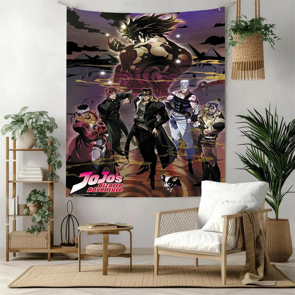 Jojo S Bizarre Adventure Wall Decor Tapestry Art For Pet Memorial Birthdaywedding Party Backdrop Family Gift