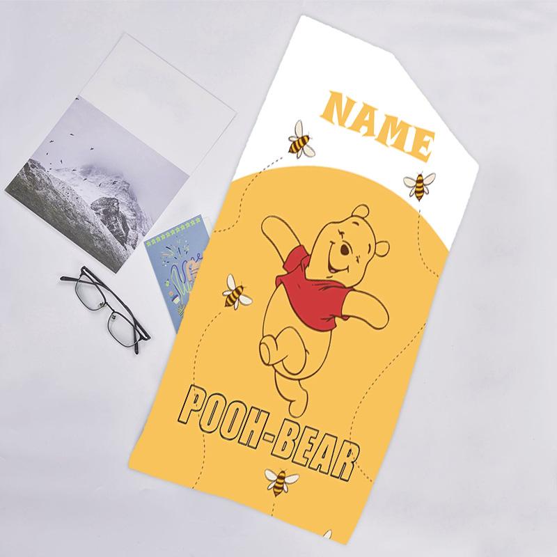 1pc Winnie4 Beach Towel with Custom Name, Beach/Swimming/Bath/Picnic/Camping Towel, Suitable for Seaside Beaches