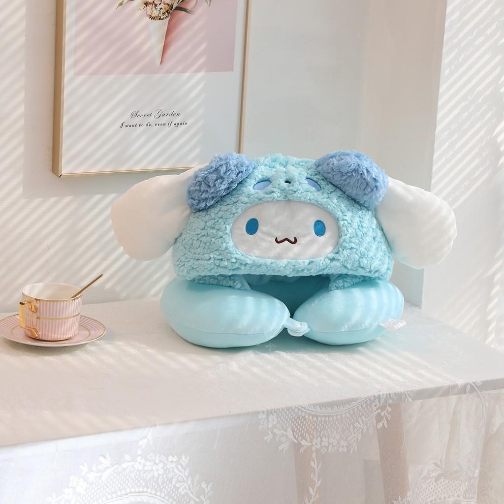 Подушка для шеи в форме буквы U Hello Kitty с милой шапочкой для путешествий и отдыха в офисе