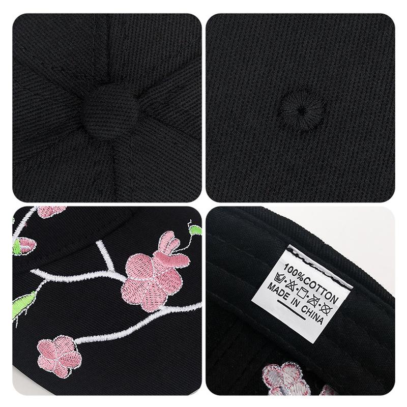 Spring Autumn Women's Cap Sunshade Sun Hat Plum Embroidered Baseball Cap