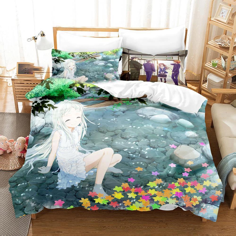 Kawaii Girls Meiko Honma Bedding Set Duvet Cover Comforter Bed Set Quilt Cover Pillowcase King Queen Twin Size Boys Girl Adult